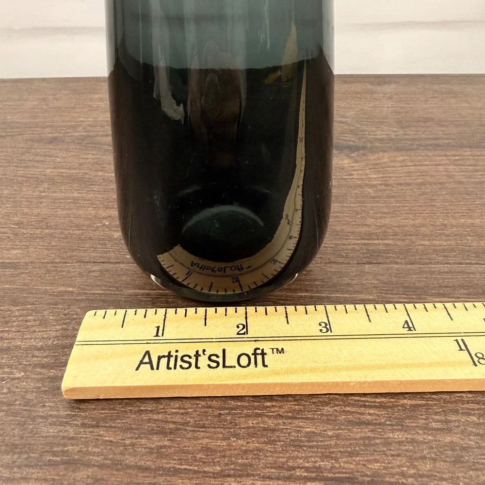 Blenko 5616B Charcoal Glass Vase Wayne Husted Mid Century Modern